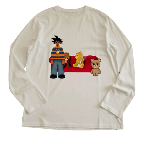 White Long Sleeve Tee The College Dropout MEN